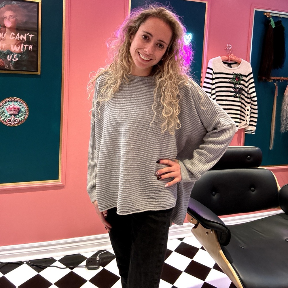 Oversized gray sweater